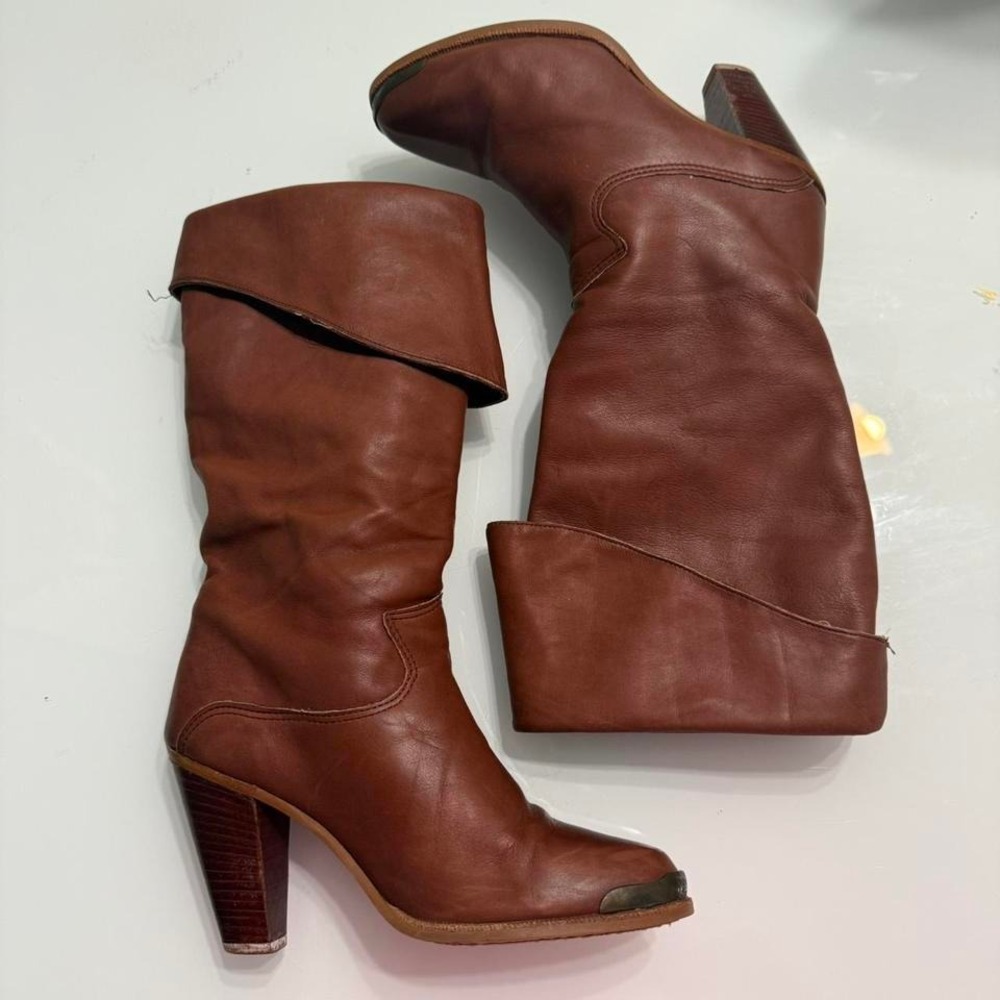 Vintage Zodiac Slouch Leather Boots – Made in USA
